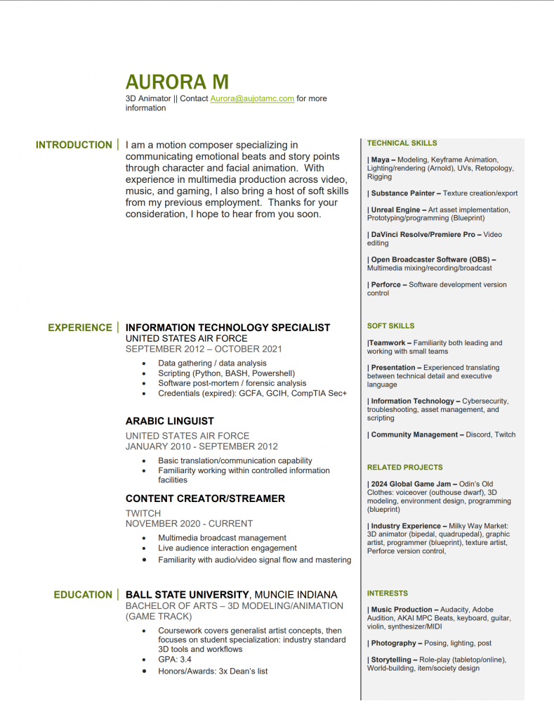 An image of a resume